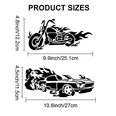 1Pc PET Hollow Out Drawing Painting Stencils DIY-MA0003-59C-1