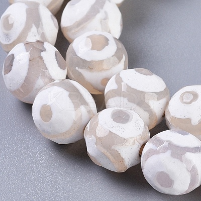Tibetan Style 3-Eye dZi Beads TDZI-G341-10mm-02-1