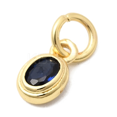 Brass Cubic Zirconia Charms KK-G554-02A-02-1