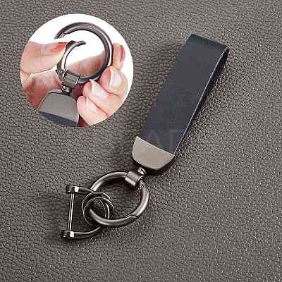 Genuine Leather Car Key Keychain JX273D-1