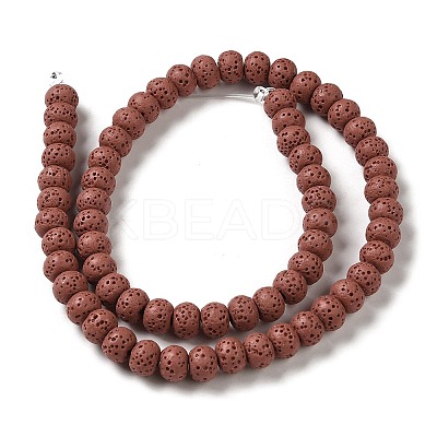 Natural Lava Rock Dyed Beads Strands G-Z036-B01-05-1