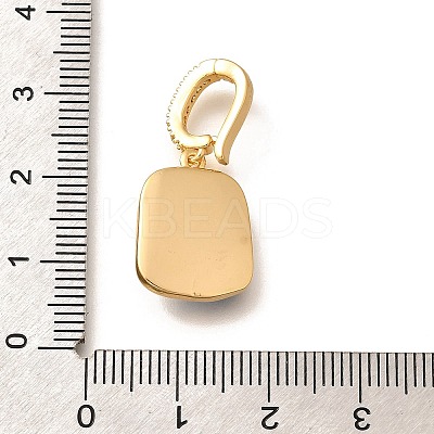 Brass Micro Pave Cubic Zirconia Pendents KK-R212-03G-06-1
