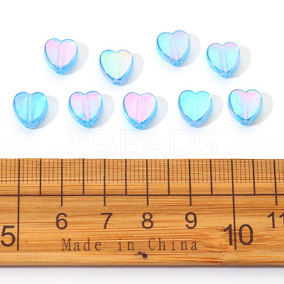 100Pcs Eco-Friendly Transparent Acrylic Beads TACR-YW0001-07F-1