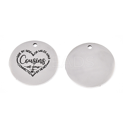 Non-Tarnish 201 Stainless Steel Pendants STAS-T064-38P-17-1