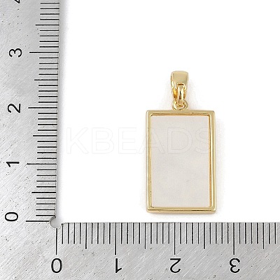 Brass Clear Rhinestone Pendants KK-M002-01G-1