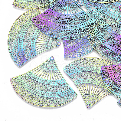 Ion Plating(IP) 201 Stainless Steel Filigree Pendants LS-X-STAS-R102-30-1