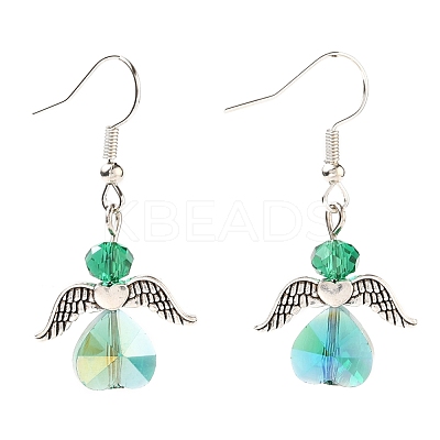 Electroplate Glass Dangle Earrings EJEW-JE04319-1