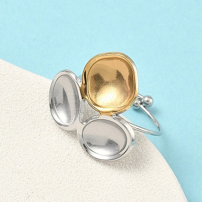304 Stainless Steel Cuff Rings LS-RJEW-D338-03C-GP-1
