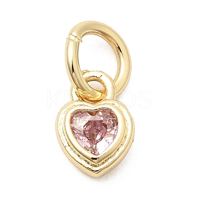 Brass Cubic Zirconia Charms LS-KK-G554-02C-03-1