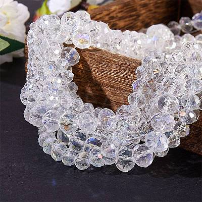 10 Strands 4 Styles Electroplate Glass Beads Strands EGLA-SZ0001-15-1
