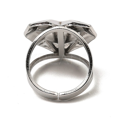 Non-Tarnish 304 Stainless Steel Open Cuff Rings RJEW-Z018-18P-1
