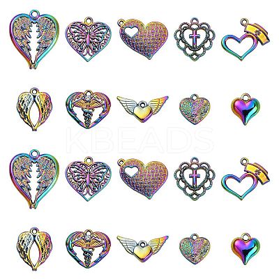 20Pcs 10 Styles Plated Alloy Pendants PALLOY-CJ0002-17-1