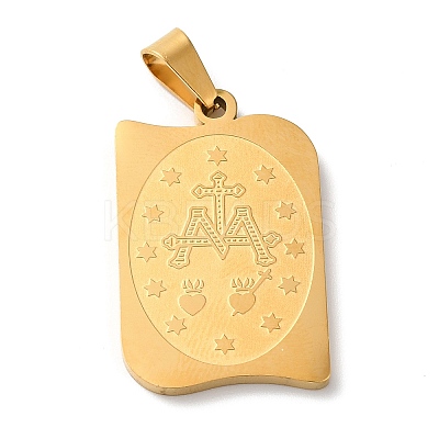 Mother's Day Theme PVD Vacuum Plating 304 Stainless Steel Pendants STAS-D069-01B-G-1