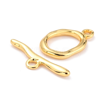 Rack Plating Brass Toggle Clasps X-KK-B036-01G-1