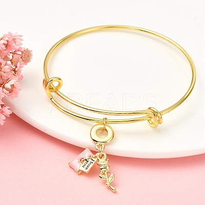 1Pc Valentine's Day Brass Clear Cubic Zirconia Makeup European Dangle Charms KK-YW0002-59A-1