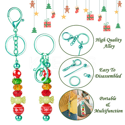5Pcs Alloy and Brass Bar Beadable Keychain for Jewelry Making DIY Crafts DIY-SW0001-16A-1