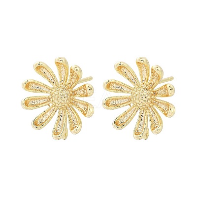 Brass Stud Earring Findings KK-Z099-05G-01-1