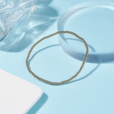 Glass Round Beaded Stretch Bracelet for Women BJEW-JB07911-02-1
