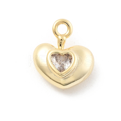 Brass Micro Pave Cubic Zirconia Pendants KK-D283-02G-1