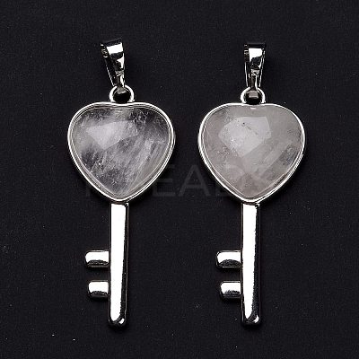 Natural Quartz Crystal Pendants G-I321-06P-18-1