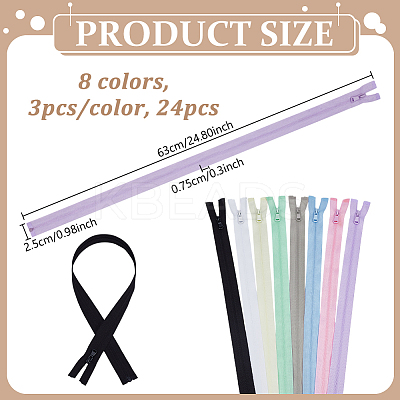 24Pcs 8 Colors Garment Accessories FIND-NB0006-77B-1