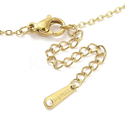 Ion Plating(IP) 304 Stainless Steel Pendant Necklaces for Women NJEW-B080-03G-1