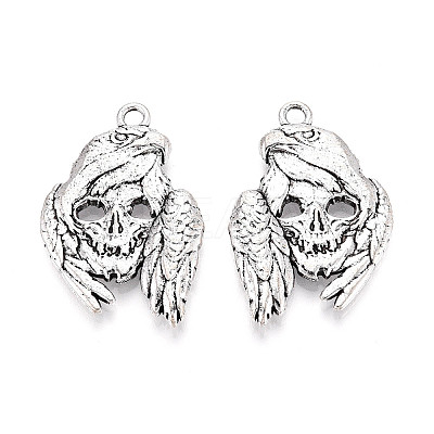 Rack Plating Tibetan Style Alloy Pendants PALLOY-N181-02AS-1