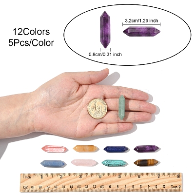 5Pcs Natural Lapis Lazuli Healing Stones G-FS0005-83B-1