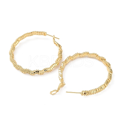 Brass Round Ring Hoop Earrings EJEW-A025-01A-1