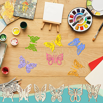 7Sets 3 Styles Unfinished Wood Butterfly Cutouts WOCR-OC0001-04-1