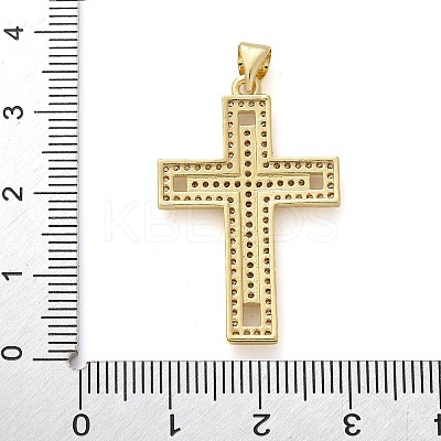 Brass Micro Pave Cubic Zirconia Pendants KK-M319-26G-01-1