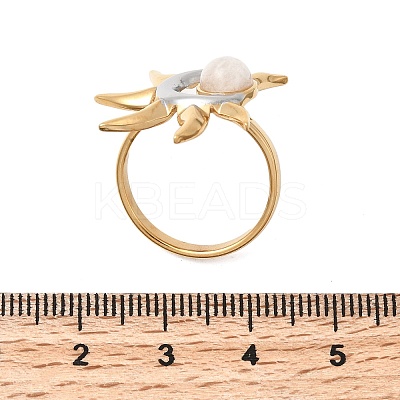 304 Stainless Steel Moonstone Rings for Women LS-RJEW-B137-01-1