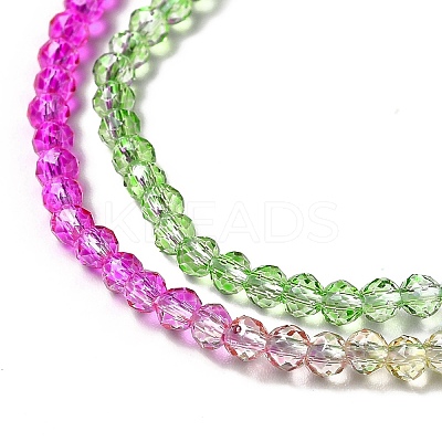 Transparent Gradient Color Glass Beads Strands X1-GLAA-H021-01B-22-1