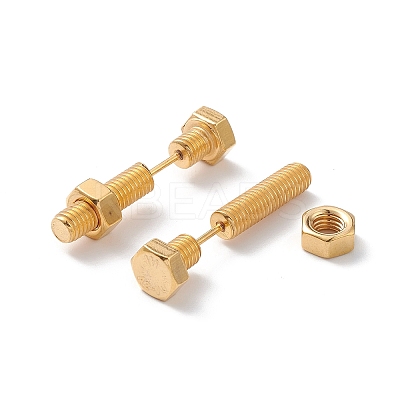 304 Stainless Steel Screw Bolt Ear Taper Stretcher for Woman Men EJEW-F312-08G-1