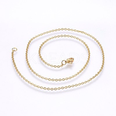 304 Stainless Steel Cable Chains Necklaces MAK-L015-34A-1