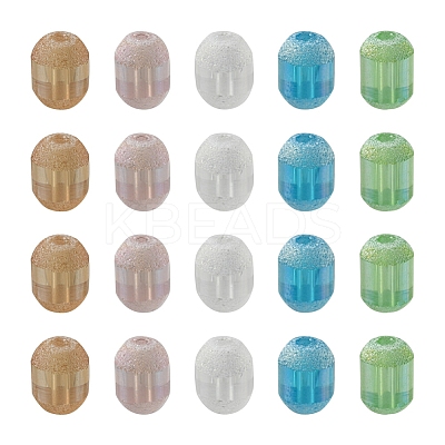 50Pcs 5 Colors Transparent Electroplate Glass Beads Strands EGLA-YW0001-36-1