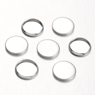 Tarnish Resistant 304 Stainless Steel Plain Edge Bezel Cups STAS-M226-03A-1