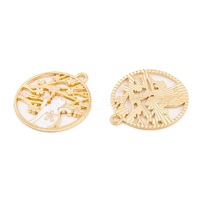 Rack Plating Alloy Enamel Pendants FIND-A040-07A-03G-1