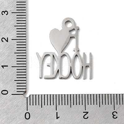 304 Stainless Steel Pendants STAS-H247-09P-1