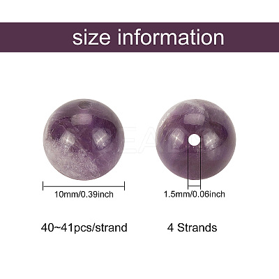 Natural Amethyst Beads Strands G-OC0001-63-10mm-1