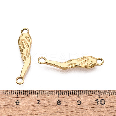304 Stainless Steel Textured Hot Pepper Links/Cennector Charms STAS-T067-86G-1
