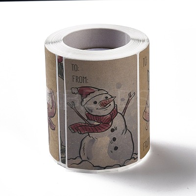 Christmas Themed Rectangle Roll Stickers DIY-B045-06-1