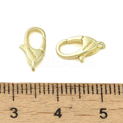 Brass Lobster Claw Clasps KK-B089-24A-G-1