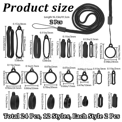 DIY Electronic Stylus & Lighter Silicone Holder Neck Lanyard Making Kit FIND-CP0002-41B-1