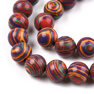 Round Dyed Gemstone Beads Strands G-R251-02A-1