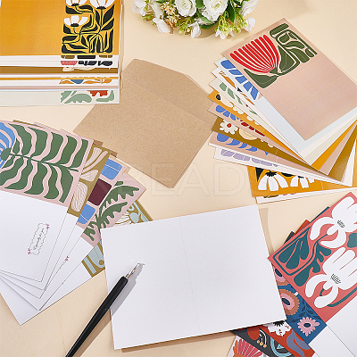 24Pcs Pcs Paper Greeting Card AJEW-ME0004-02-1