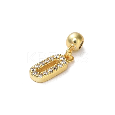 925 Sterling Silver Micro Pave Clear Cubic Zirconia European Dangle Charms STER-A045-01G-0-1