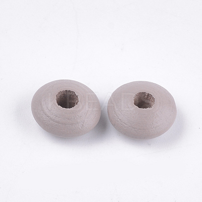 Dyed Natural Beech Wood Beads WOOD-T015-43-1