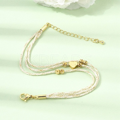 Polyester Multi-Strand Bracelets FB-CBA983F-02G-1