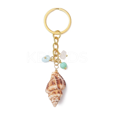 Natural Shell Pendant Keychains KEYC-JKC01094-02-1